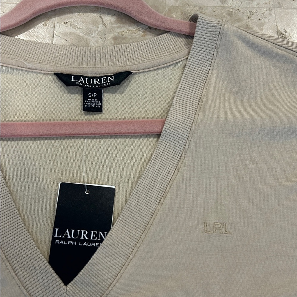 NWT Lauren Ralph Lauren V-neck Long Sleeve Pullover Sweater /Top Women’s Size SP - Picture 5 of 7